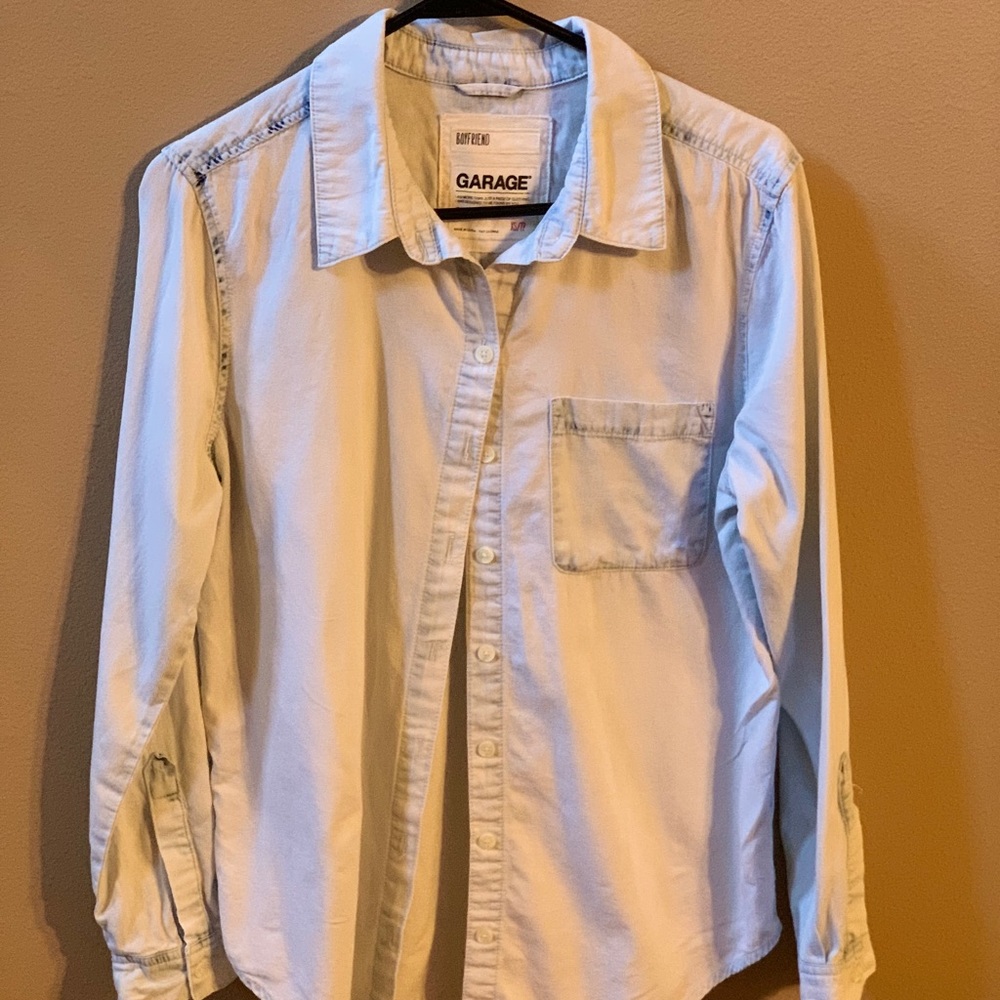 Garage XSmall button up Jean top